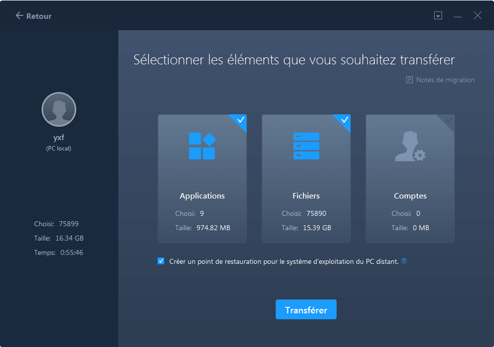 Transférer des données avec Windows 10 Easy Transfer de PC à PC - 3