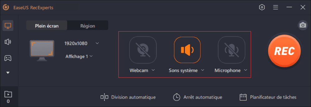 Enregistrer avec webcam ou audio